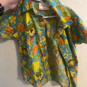 Nickelodeon Kids' Tropical SpongeBob Button-Down Shirt